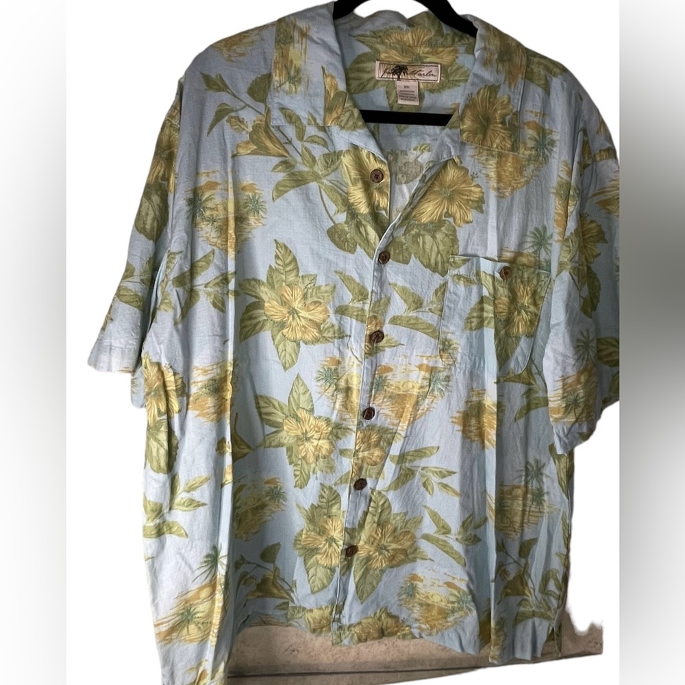 Joe Marlin Men's Floral Hawaiian Button Front Shirt, XXL